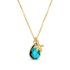 Starfish & Glass Teardrop Necklace - Splendid Iris