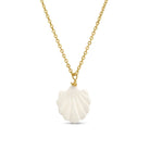 Etched Shell Pendant Necklace - Splendid Iris