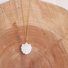 Etched Shell Pendant Necklace - Splendid Iris