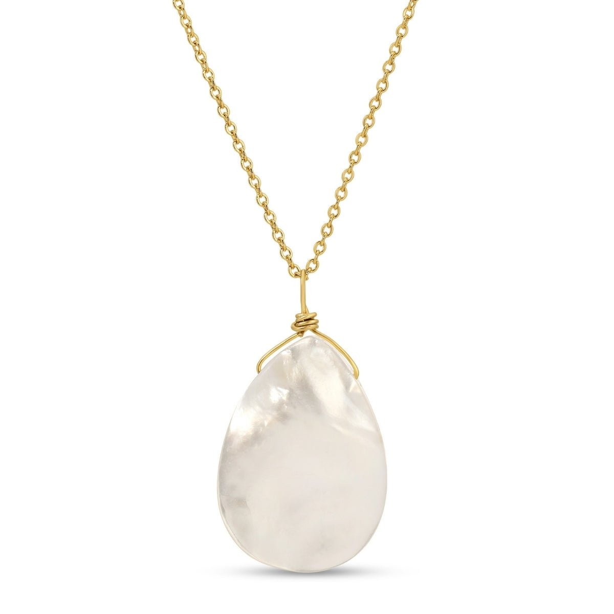 Oval Shell Pendant Necklace - Splendid Iris
