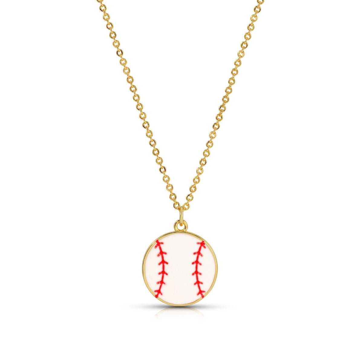Extra Innings! Enamel Baseball Necklace - Splendid Iris