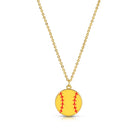 Fastpitch Finish! Enamel Softball Necklace - Splendid Iris