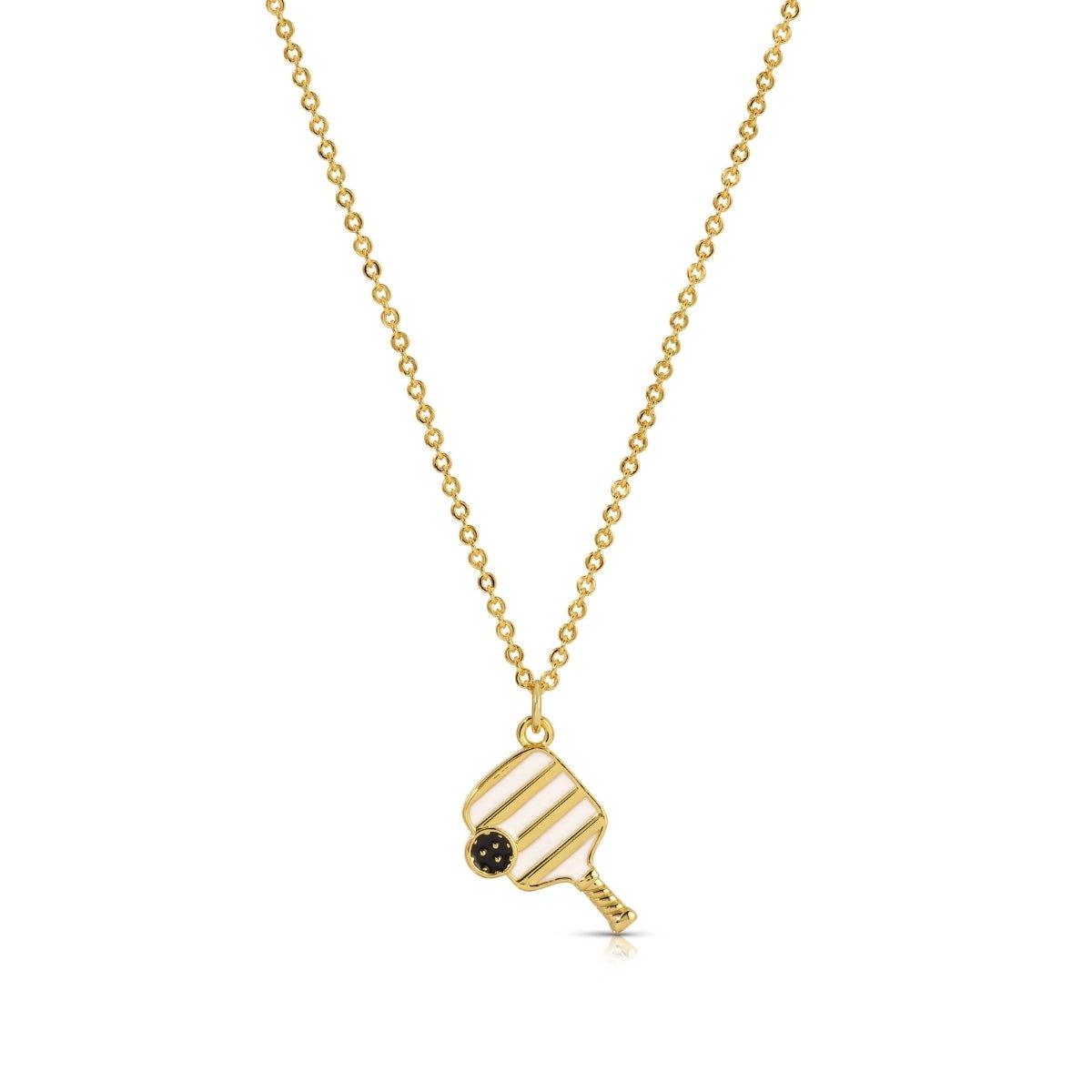 Power Play! Enamel Pickleball Necklace - Splendid Iris