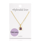 Birthstone Solitaire Necklace - Splendid Iris