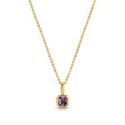 Birthstone Solitaire Necklace - Splendid Iris