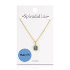 Birthstone Solitaire Necklace - Splendid Iris