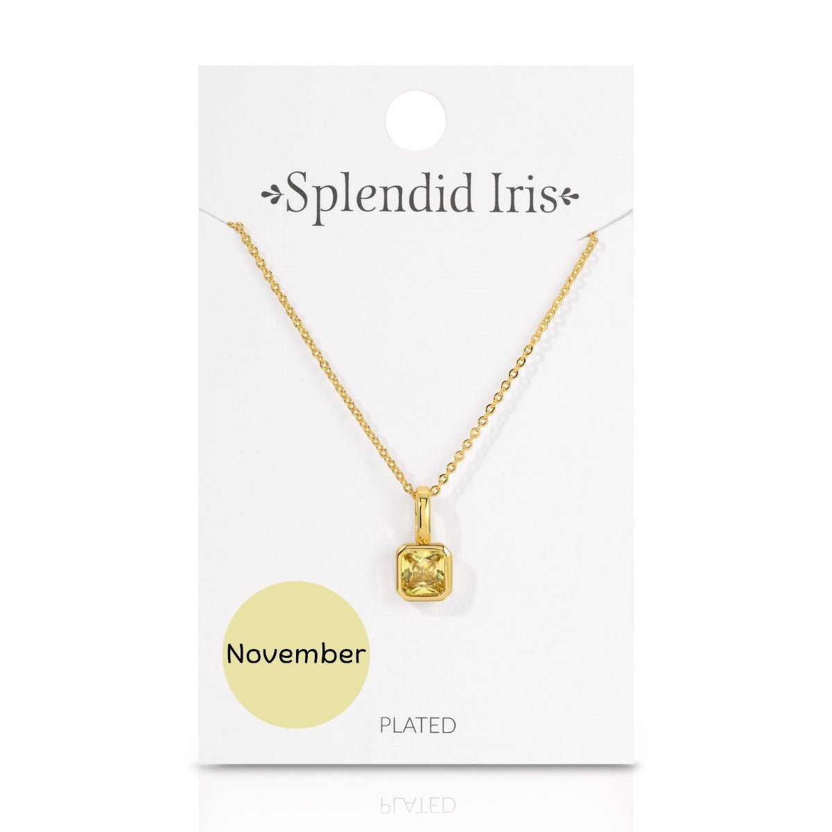 Birthstone Solitaire Necklace - Splendid Iris