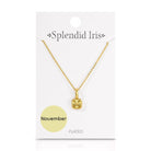 Birthstone Solitaire Necklace - Splendid Iris