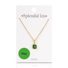 Birthstone Solitaire Necklace - Splendid Iris