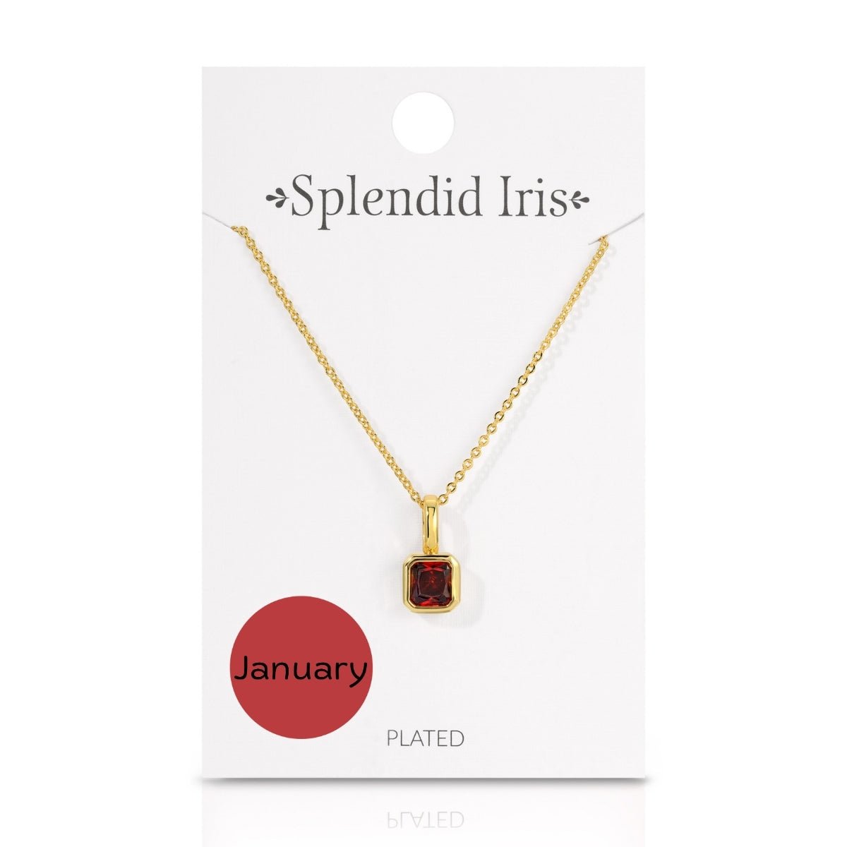 Birthstone Solitaire Necklace - Splendid Iris