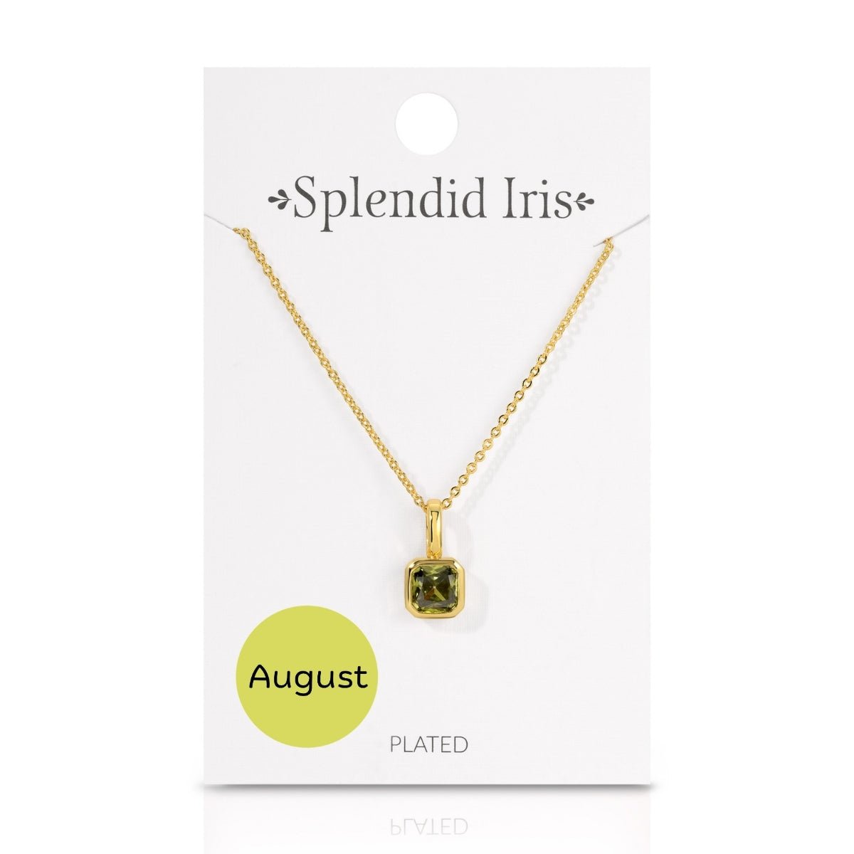Birthstone Solitaire Necklace - Splendid Iris