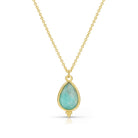 Teardrop Stone Pendant Necklace - Splendid Iris