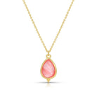 Teardrop Stone Pendant Necklace - Splendid Iris