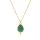 Teardrop Stone Pendant Necklace - Splendid Iris