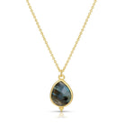 Teardrop Stone Pendant Necklace - Splendid Iris