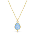 Teardrop Stone Pendant Necklace - Splendid Iris