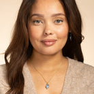 Teardrop Stone Pendant Necklace - Splendid Iris