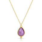 Teardrop Stone Pendant Necklace - Splendid Iris