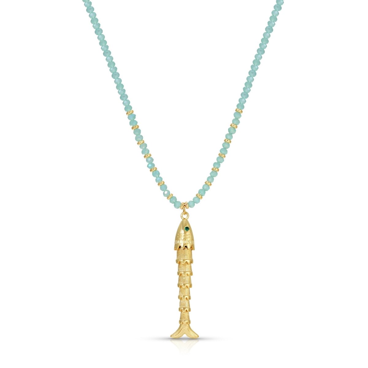 Rising Tide Fish Pendant Necklace - Splendid Iris