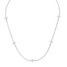 Minimalist Cross Collar Necklace - Splendid Iris