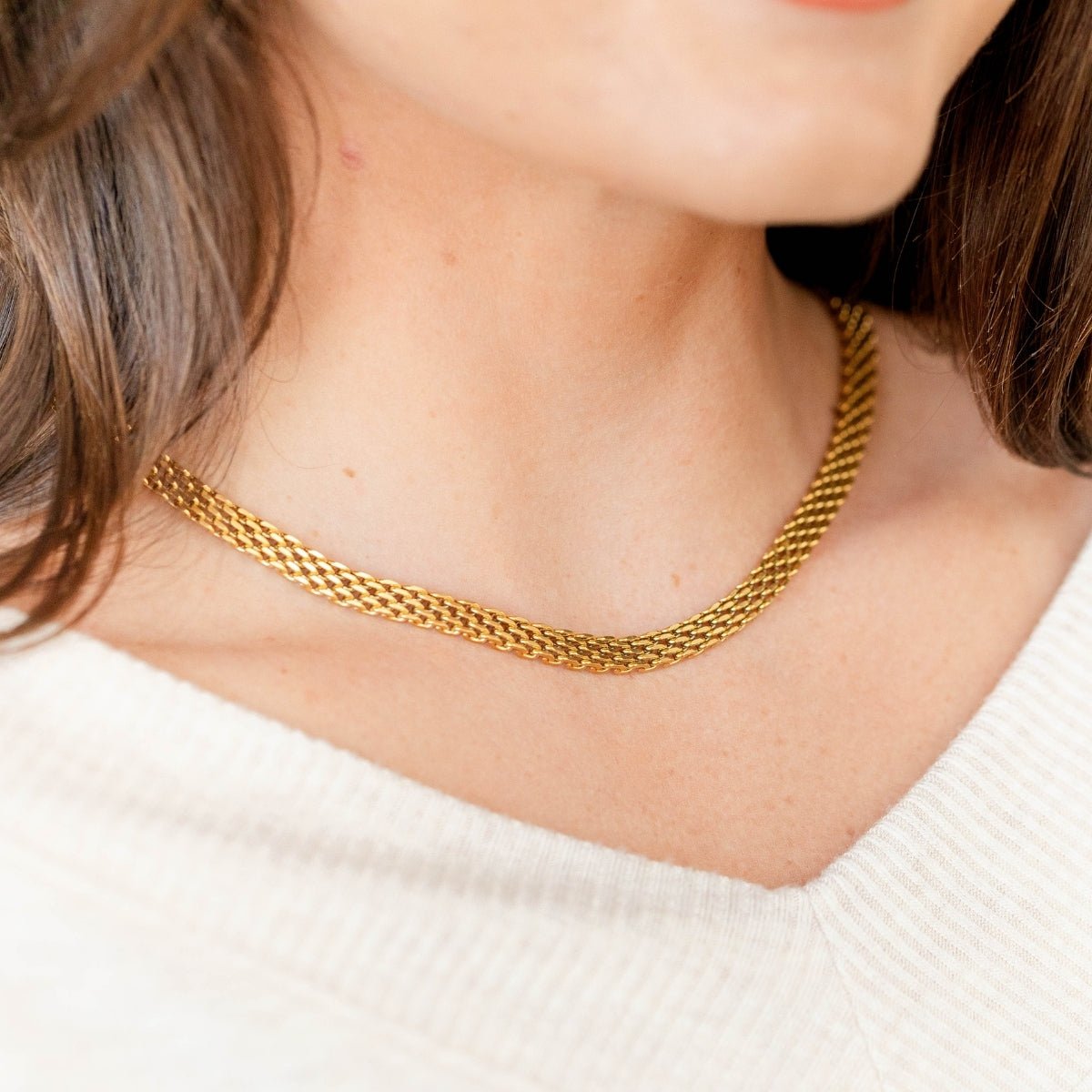 Wide Collar Necklace, Water-Resistant - Splendid Iris