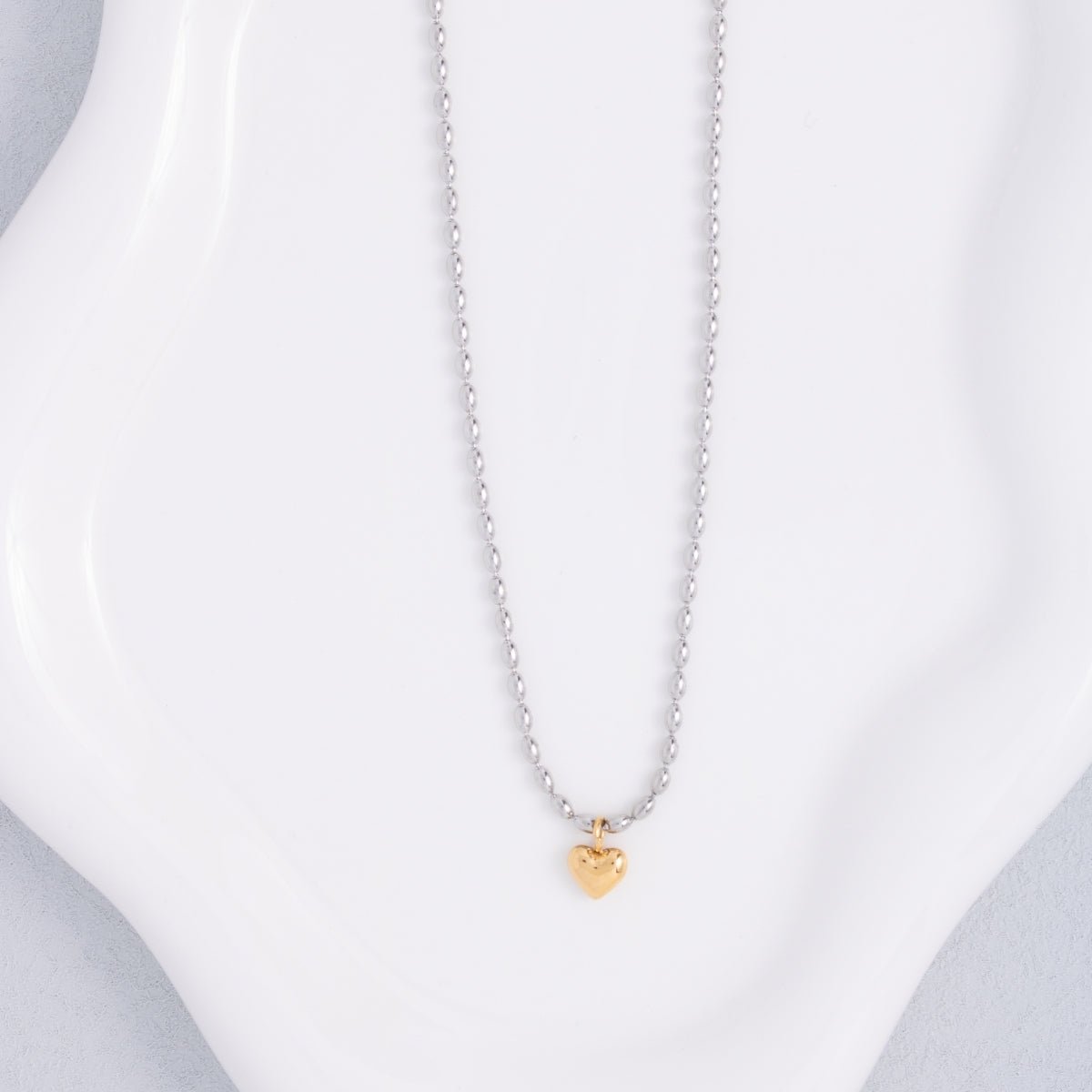 Petite Heart Water Resistant Necklace - Splendid Iris