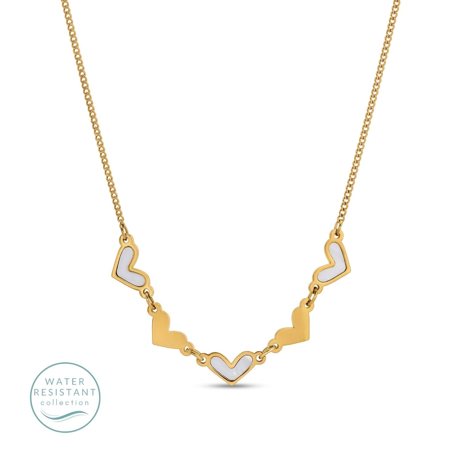 Multi Heart Water Resistant Necklace - Splendid Iris