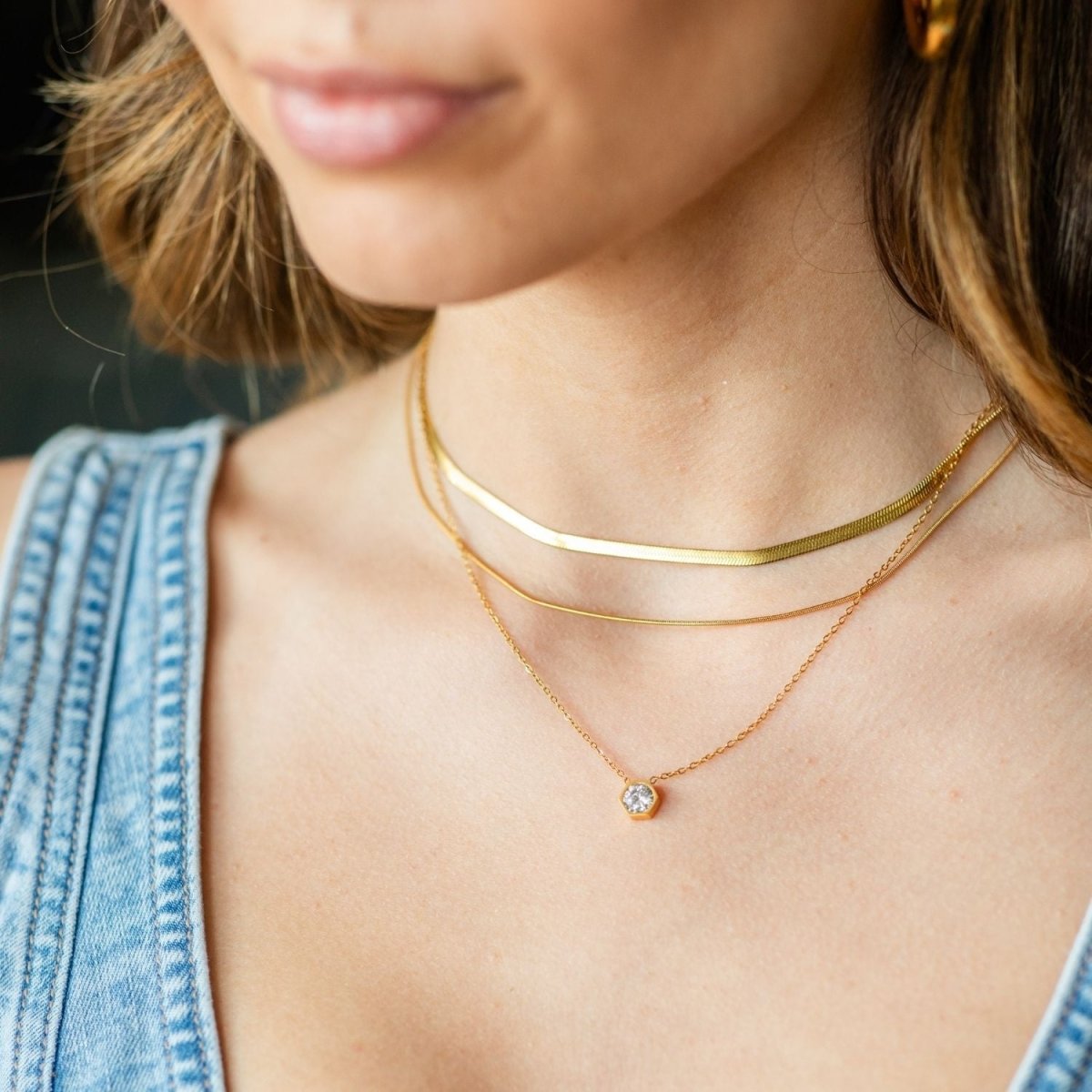 Double Layer Water Resistant Necklace - Splendid Iris