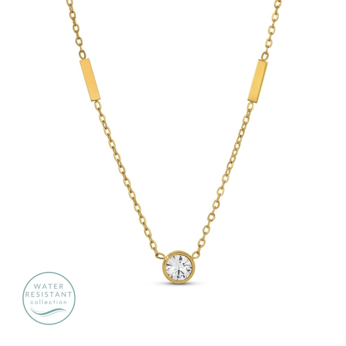 Contemporary Round Cubic Zirconia - Water Resistant - Splendid Iris