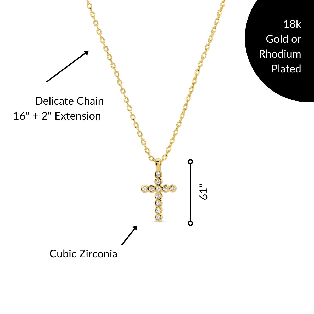 Gold Cross Necklaces for Women | Gifts Under $25 for Women