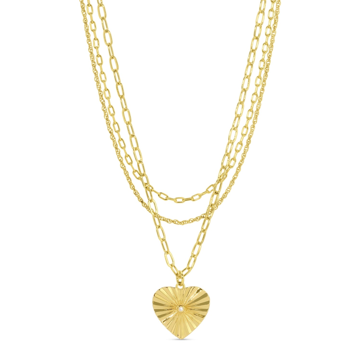 Gold Heart deals Layered Necklace