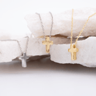 Small Simple Cross Necklace - Splendid Iris