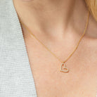 Delicate CZ Heart Pendant - Splendid Iris