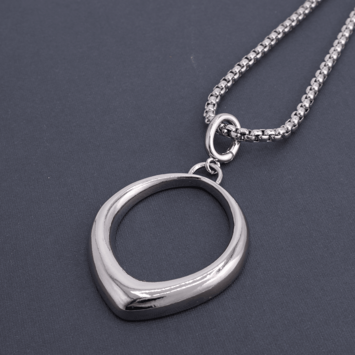 Long or Doubled Up Elongated Large Open Drop Necklace - Splendid Iris