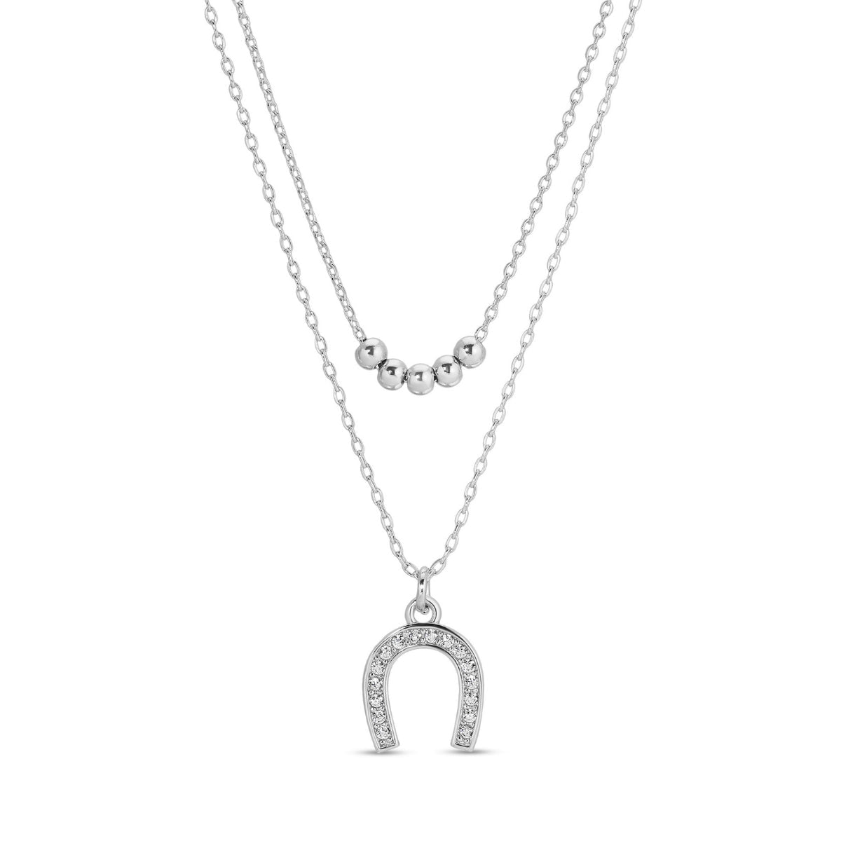 Layered Horseshoe Necklace - Splendid Iris