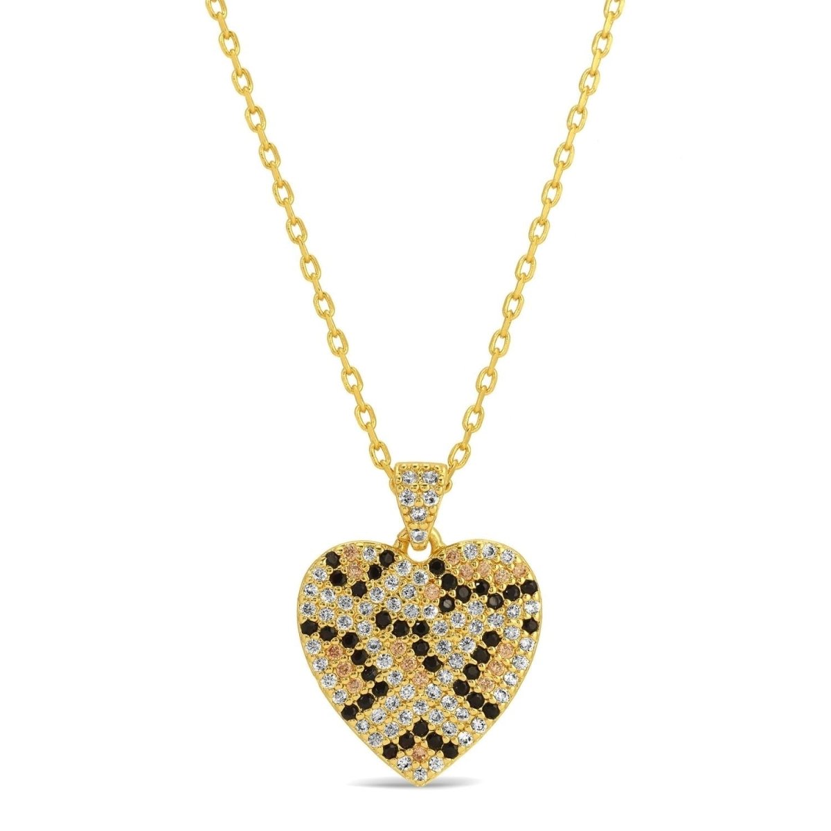 Pave Heart Pendant - Splendid Iris