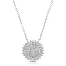 Shimmering Cross Necklace - Splendid Iris