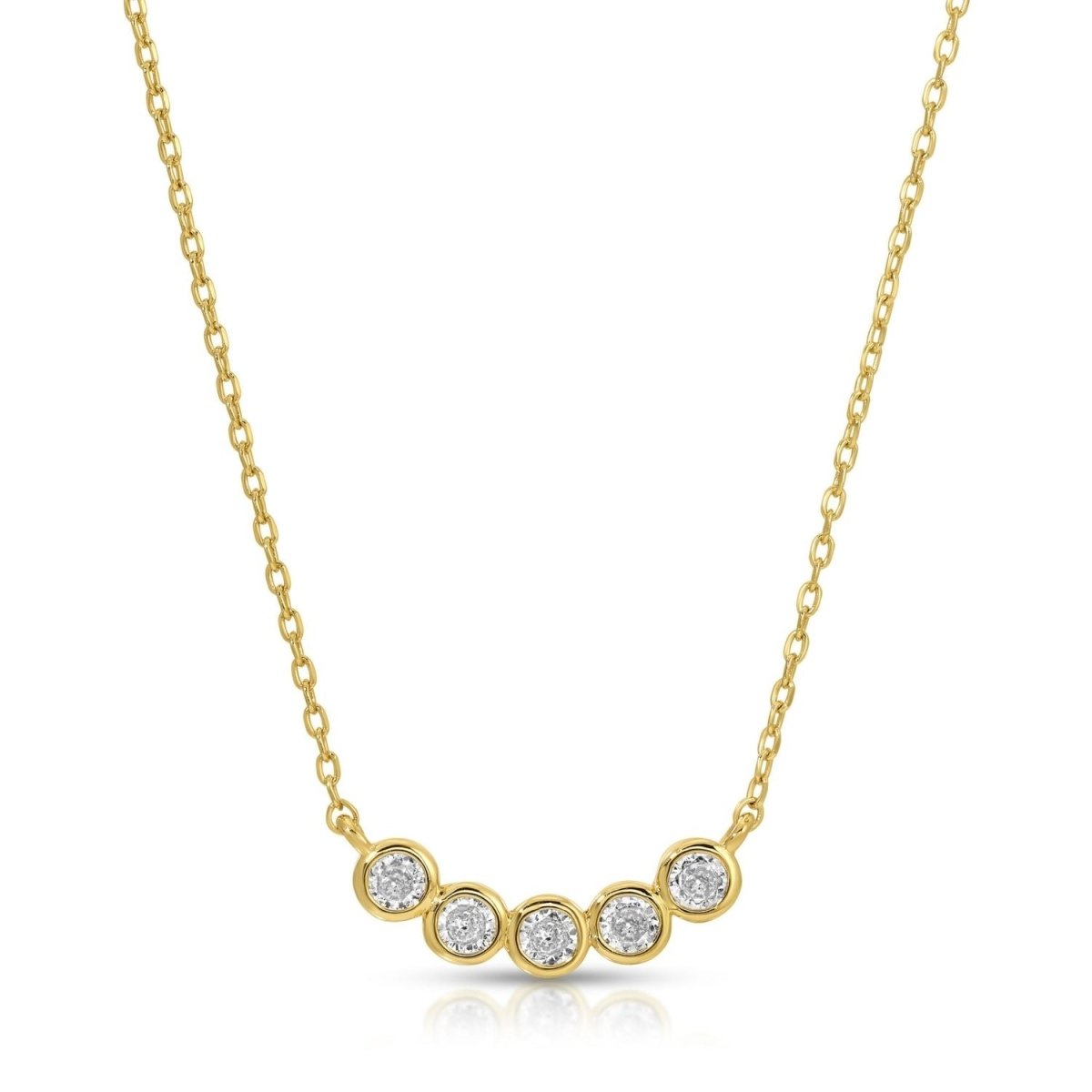 Faux Multi Diamond Necklace - Splendid Iris