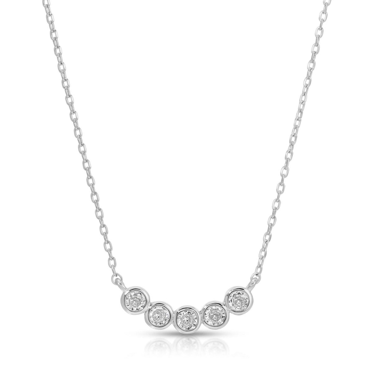 Faux Multi Diamond Necklace - Splendid Iris