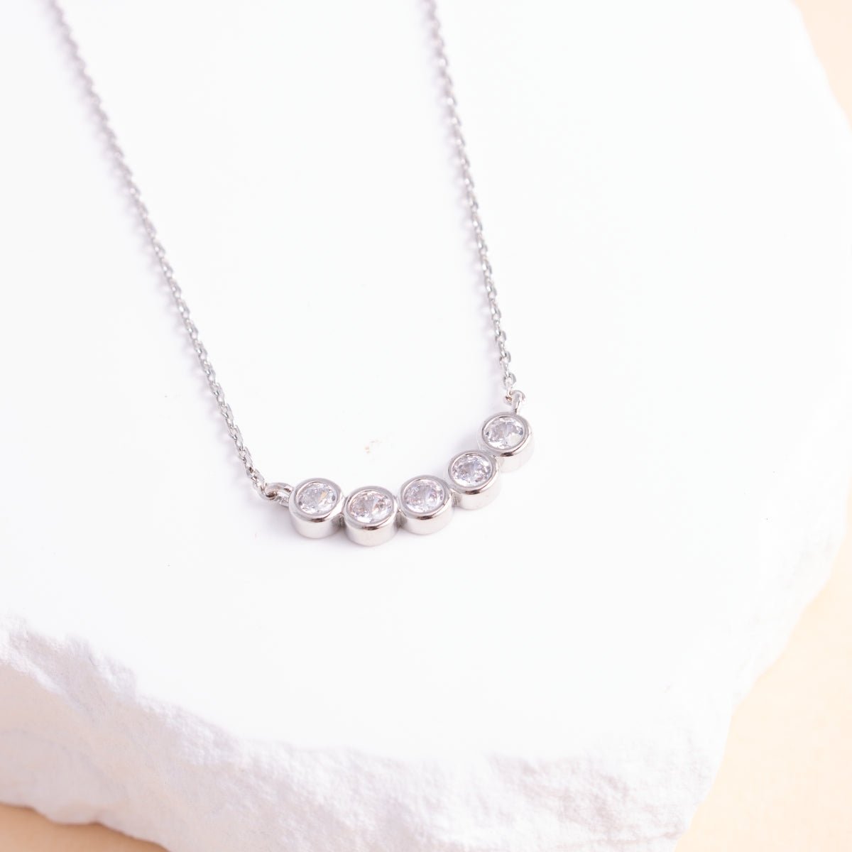 Faux Multi Diamond Necklace - Splendid Iris