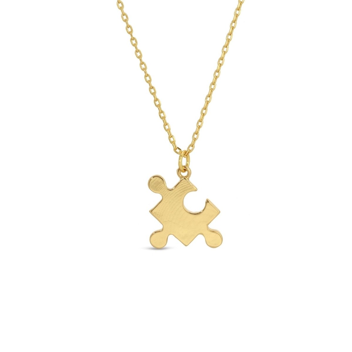 BFF Necklaces - Pair of Puzzle Pieces Necklaces - Splendid Iris