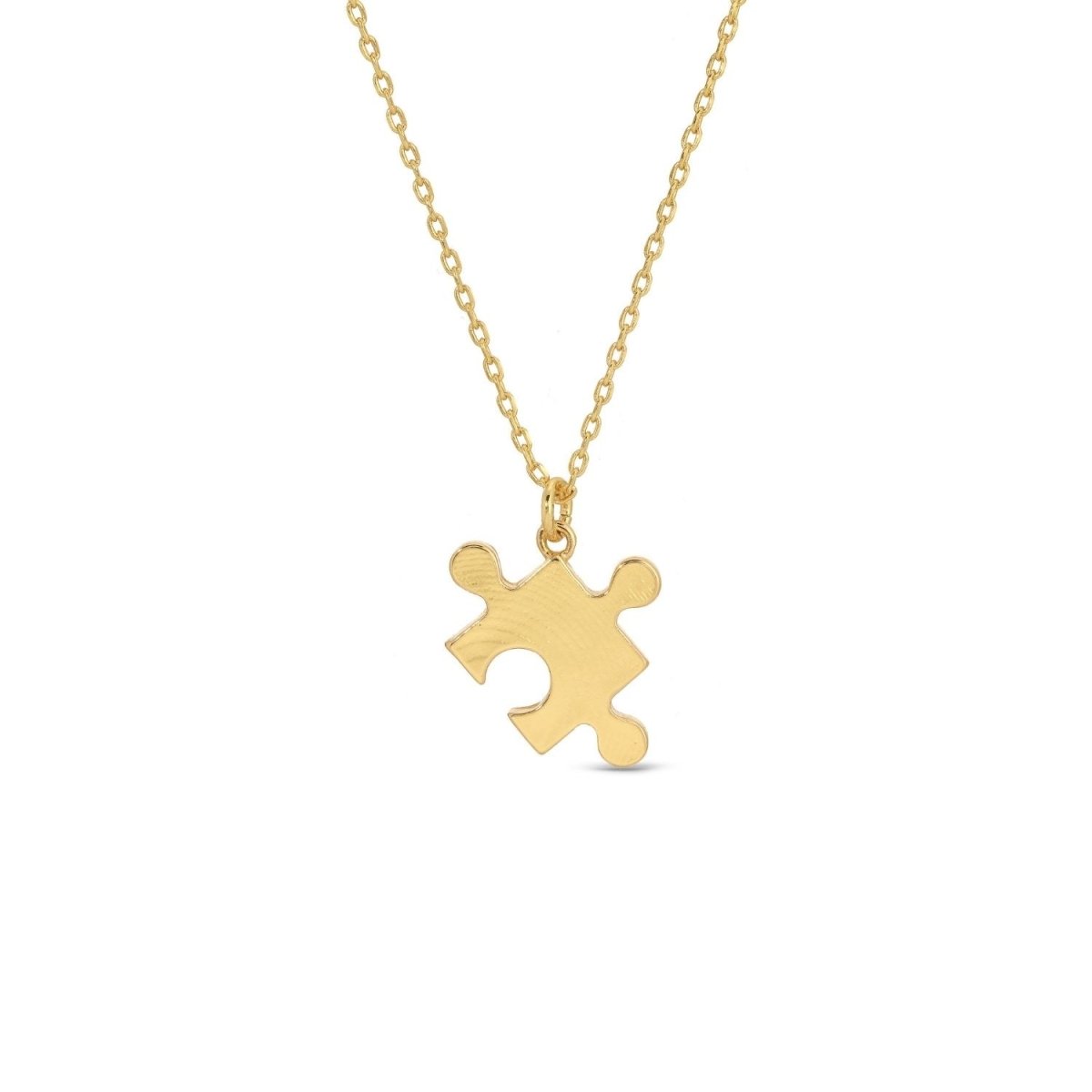 BFF Necklaces - Pair of Puzzle Pieces Necklaces - Splendid Iris