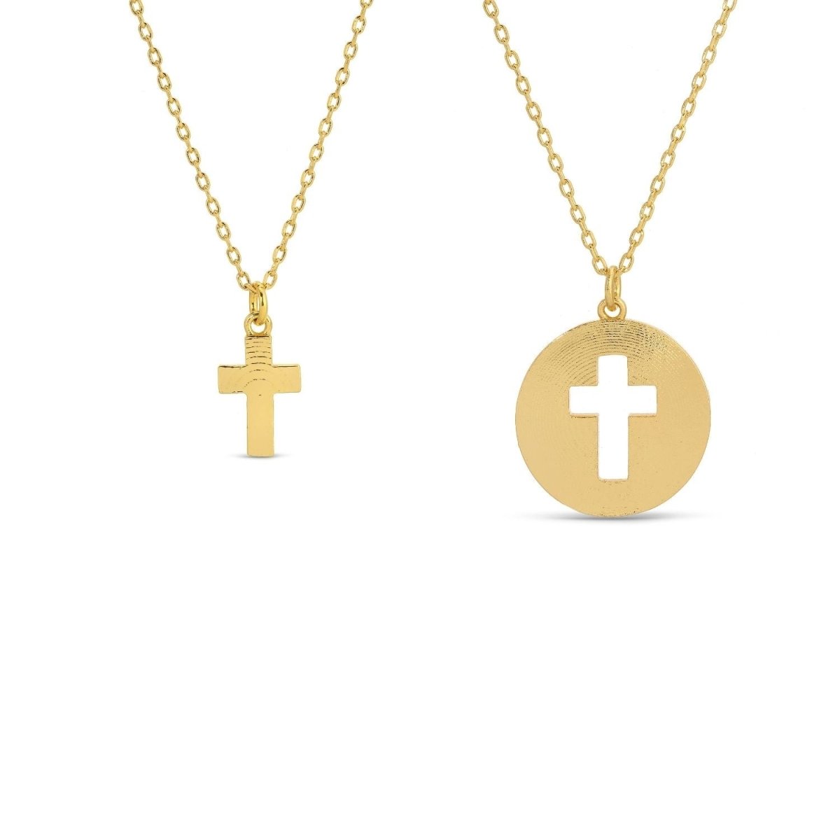 BFF Necklaces - Pair of Cross Necklaces - Splendid Iris