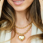 Large Bubble Heart on Statement Ball Chain - Splendid Iris