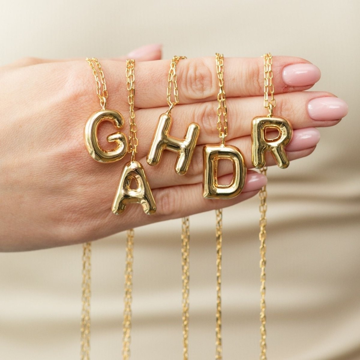 Large Balloon Initial Pendant - Splendid Iris