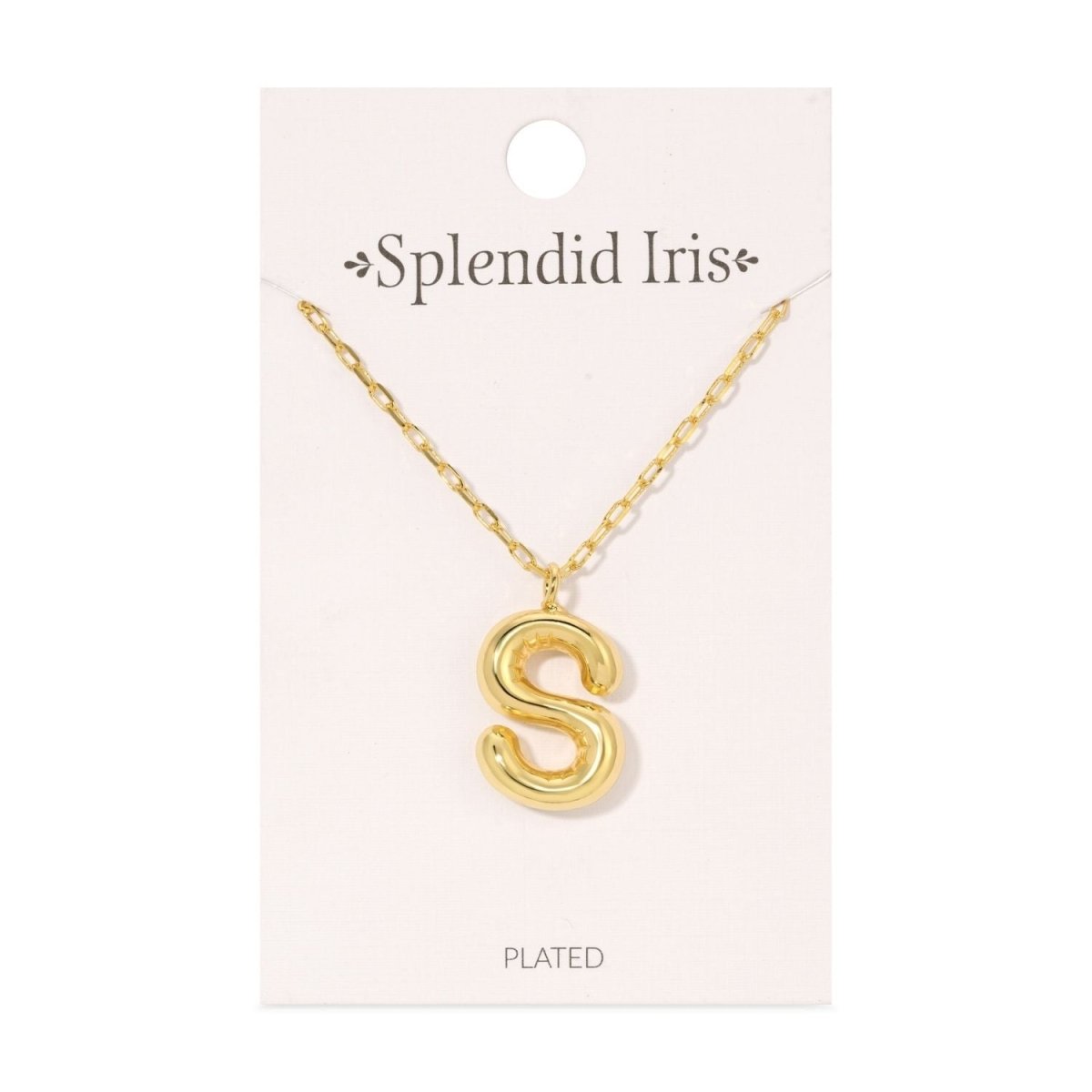 Large Balloon Initial Pendant - Splendid Iris