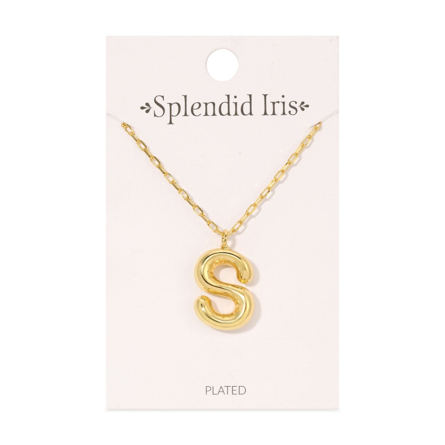 Large Balloon Initial Pendant - Splendid Iris