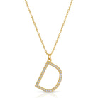 Large Pave Initial Pendants - Splendid Iris