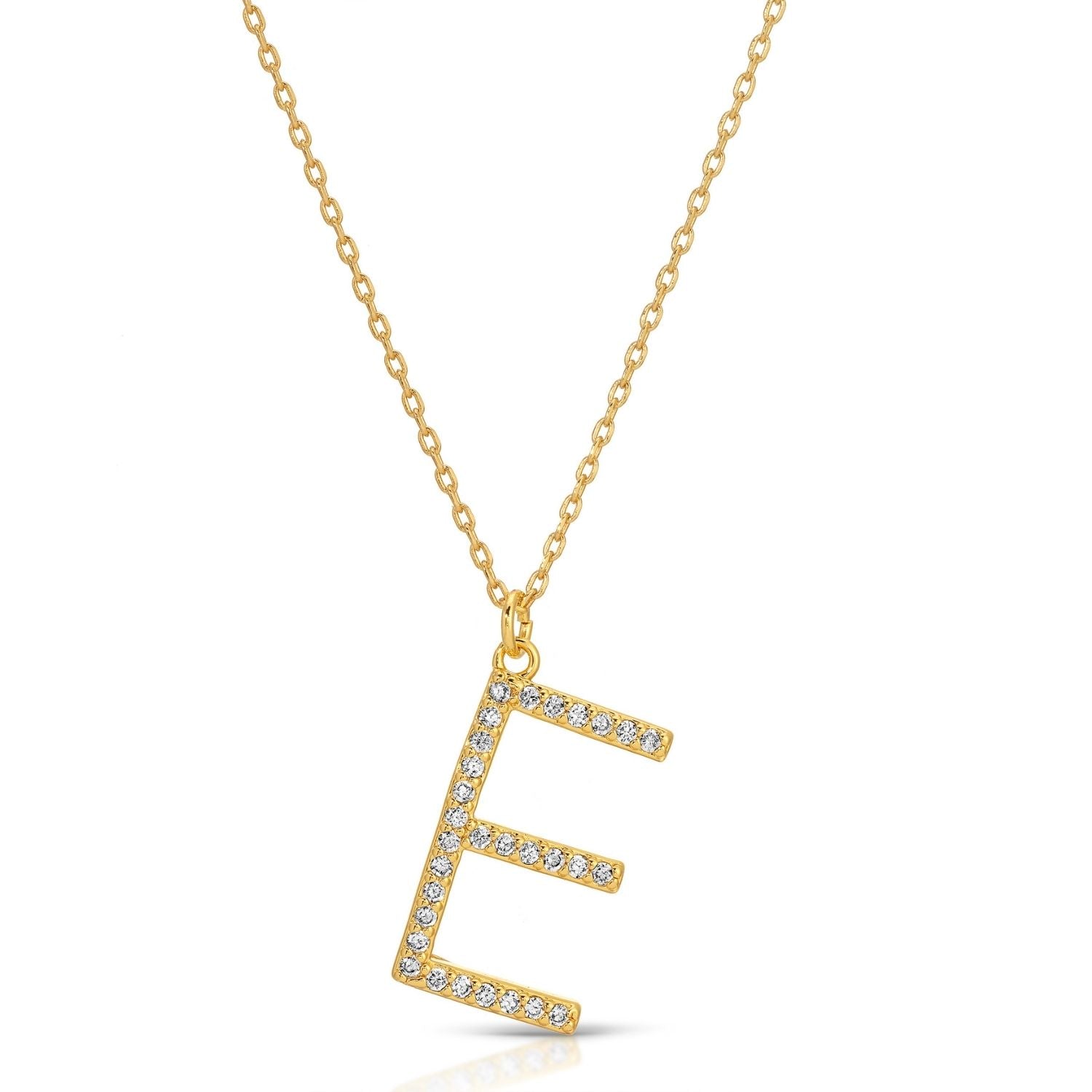 Large Pave Initial Pendants - Splendid Iris