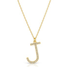 Large Pave Initial Pendants - Splendid Iris
